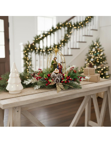 Escena de Natividad Iluminada Lnymura 50.8 cm con Temporizador