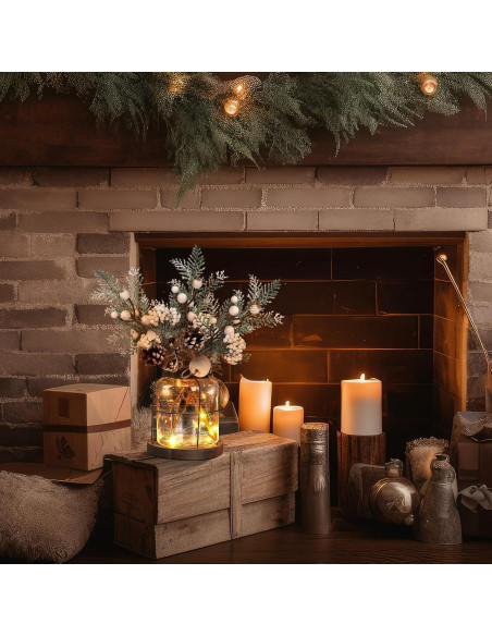 Jarrón de Granja Vintage Loninak con Luces LED 28x28x33cm