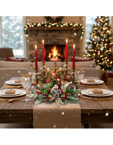 Escena de Natividad Iluminada Lnymura 50.8 cm con Temporizador