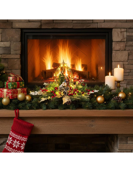 Escena de Natividad Iluminada Lnymura 50.8 cm con Temporizador