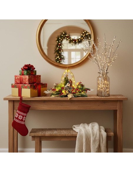 Escena de Natividad Iluminada Lnymura 50.8 cm con Temporizador