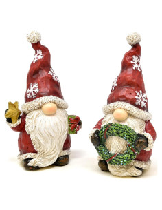 Conjunto de Gnomos de Navidad Santa Gift Boutique - 2 Piezas