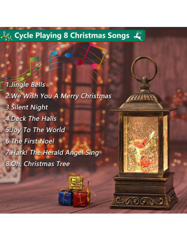 Globo de Nieve Iluminado Musical Eyrosa Cardenal Navidad 1.32kg