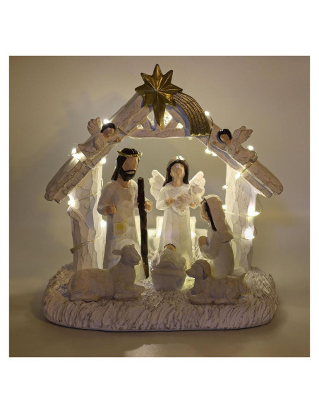 Juego de Natividad Interior WANCHIY con Luces LED 8 Piezas