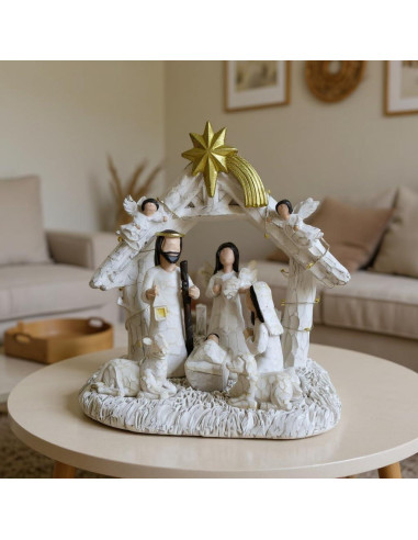 Juego de Natividad Interior WANCHIY con Luces LED 8 Piezas