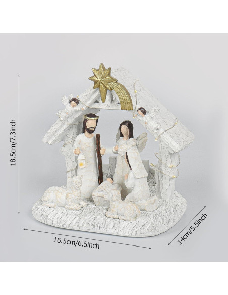 Juego de Natividad Interior WANCHIY con Luces LED 8 Piezas