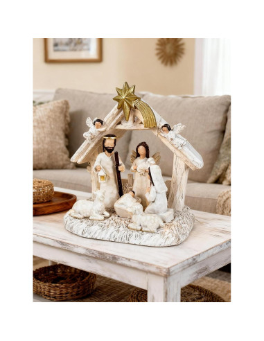 Juego de Natividad Interior WANCHIY con Luces LED 8 Piezas