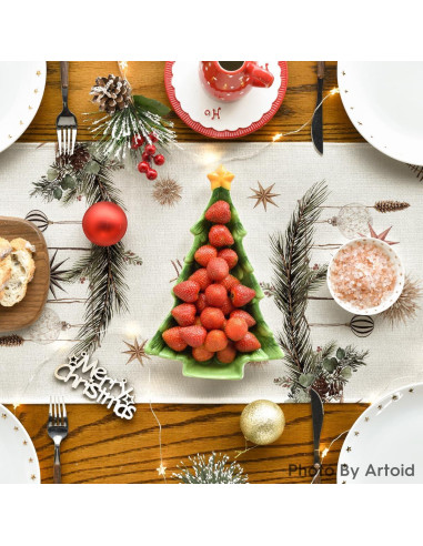 Corredor de Mesa Artoid Mode 33x183 cm Navidad Acebo