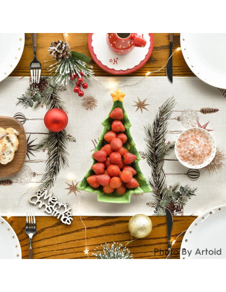 Corredor de Mesa Artoid Mode 33x183 cm Navidad Acebo