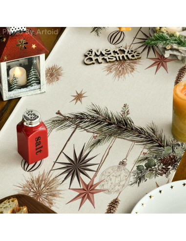 Corredor de Mesa Artoid Mode 33x183 cm Navidad Acebo