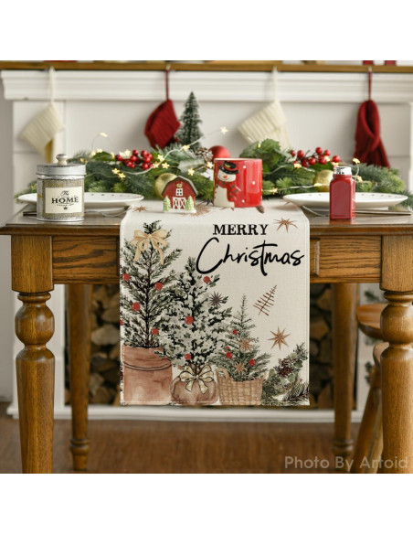 Corredor de Mesa Artoid Mode 33x183 cm Navidad Acebo