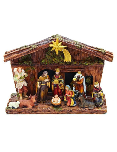 Juego de Natividad 11 Piezas Kurt Adler con Establo 15.2 cm