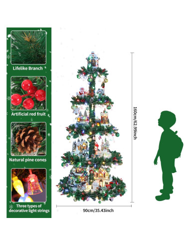 Árbol de Navidad de Exhibición 165 cm XmasHug Policromo