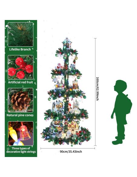 Árbol de Navidad de Exhibición 165 cm XmasHug Policromo