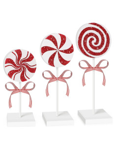 3 PCS Decoraciones de Bastón de Caramelo Navidad AWHETIE