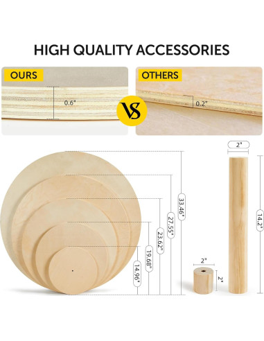 Árbol de Navidad de Madera Neoflavie 1.57m 5 Niveles Decorativo