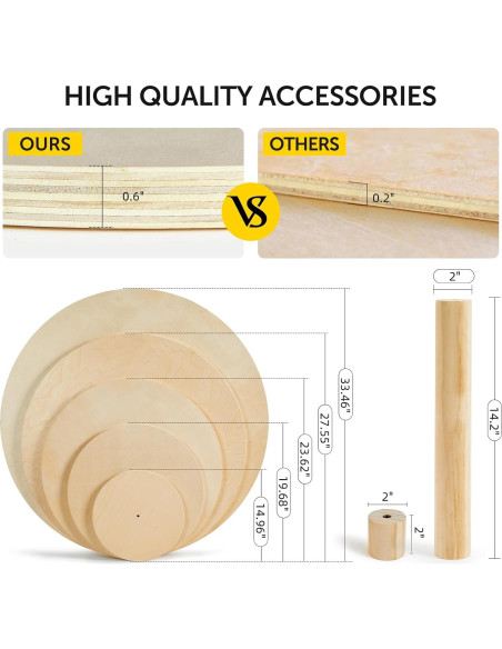 Árbol de Navidad de Madera Neoflavie 1.57m 5 Niveles Decorativo