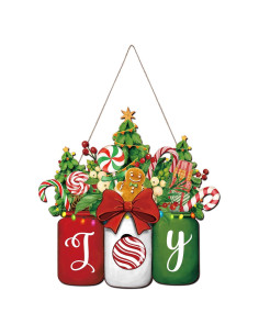 Cartel de Bienvenida Navideño de Madera Chinco 30x30 cm