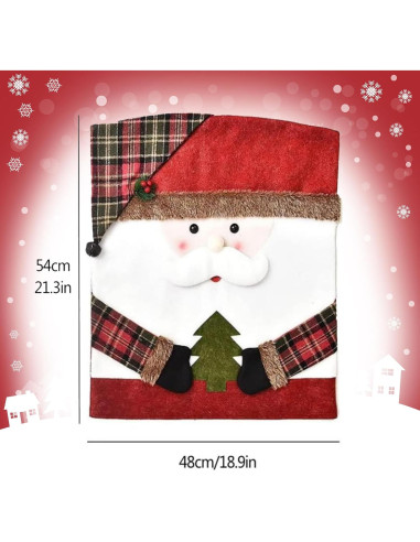 Juego de 6 Fundas de Silla de Navidad APXPF Rojas 54x48 cm