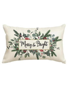 Funda de Almohada Decorativa AVOIN colorlife Navidad 50.8x30.5cm