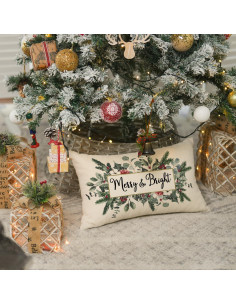 Funda de Almohada Decorativa AVOIN colorlife Navidad 50.8x30.5cm 2