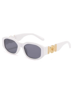 Gafas de sol BUTABY para mujer, retro UV400, marco blanco