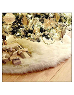 Funda de Árbol de Navidad AOGU 121.92 cm Piel Sintética Blanca