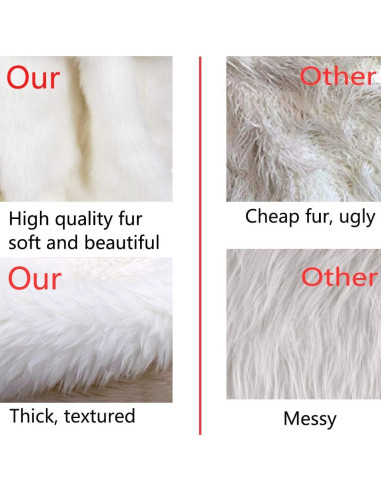 Funda de Árbol de Navidad AOGU 121.92 cm Piel Sintética Blanca