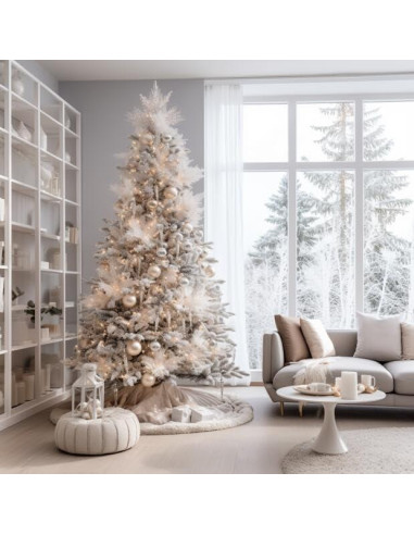 Funda de Árbol de Navidad AOGU 121.92 cm Piel Sintética Blanca