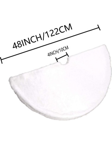 Funda de Árbol de Navidad AOGU 121.92 cm Piel Sintética Blanca