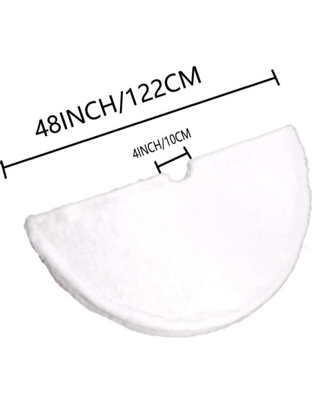 Funda de Árbol de Navidad AOGU 121.92 cm Piel Sintética Blanca