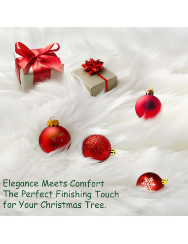 Funda de Árbol de Navidad AOGU 121.92 cm Piel Sintética Blanca