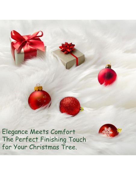 Funda de Árbol de Navidad AOGU 121.92 cm Piel Sintética Blanca