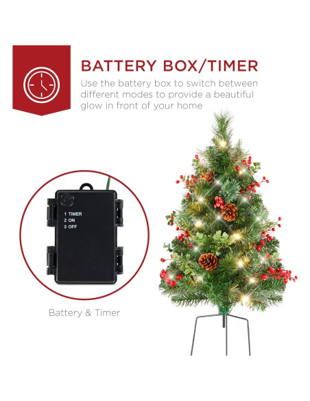 Juego de 2 Árboles de Navidad 62.2 cm Preiluminados LED