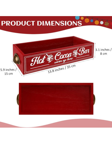Caja de Almacenamiento de Madera TURSTIN para Chocolate Caliente