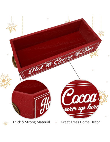 Caja de Almacenamiento de Madera TURSTIN para Chocolate Caliente