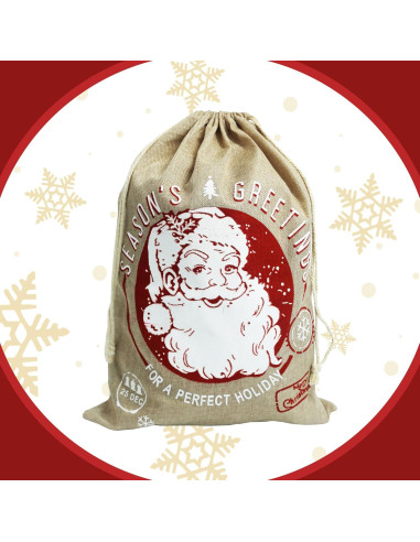 Sacos de Yute Navideños Hooin - Paquete de 3 - 40x56cm