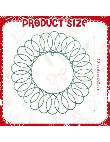 Soporte de Tarjetas de Navidad Fullhawl Corona Metal 30.48 cm