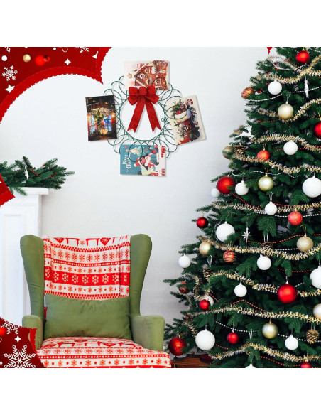 Soporte de Tarjetas de Navidad Fullhawl Corona Metal 30.48 cm
