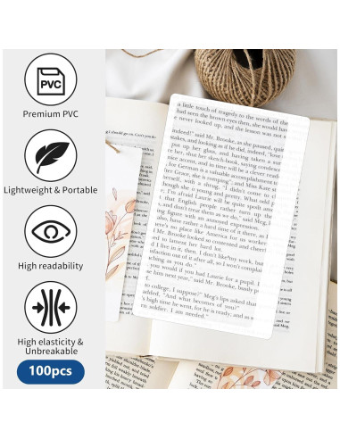 100 Tarjetas Lupa de Aumento Ubamdom 3x Portátiles 8.4x5.6cm