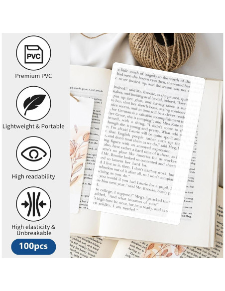 100 Tarjetas Lupa de Aumento Ubamdom 3x Portátiles 8.4x5.6cm