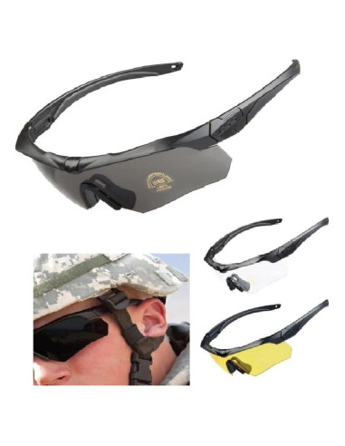 Gafas Tácticas de Combate GalaxyLense - 3 Lentes Policarbonato