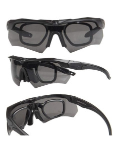 Gafas Tácticas de Combate GalaxyLense - 3 Lentes Policarbonato 2