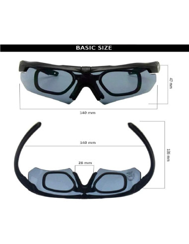 Gafas Tácticas de Combate GalaxyLense - 3 Lentes Policarbonato