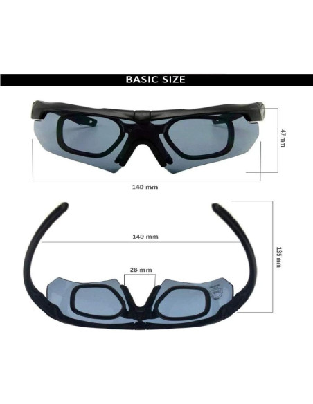 Gafas Tácticas de Combate GalaxyLense - 3 Lentes Policarbonato