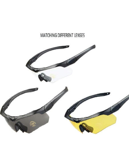 Gafas Tácticas de Combate GalaxyLense - 3 Lentes Policarbonato