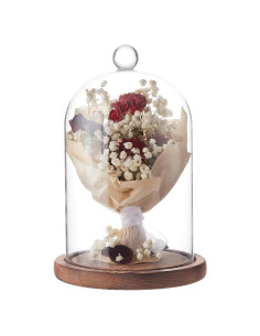 Campana de Vidrio BENECREAT 14.3x19.3cm con Base de Madera