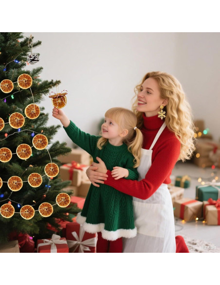 Kit de Guirnalda de Naranja Secas EYUNSTAR - Decoración Navideña DIY