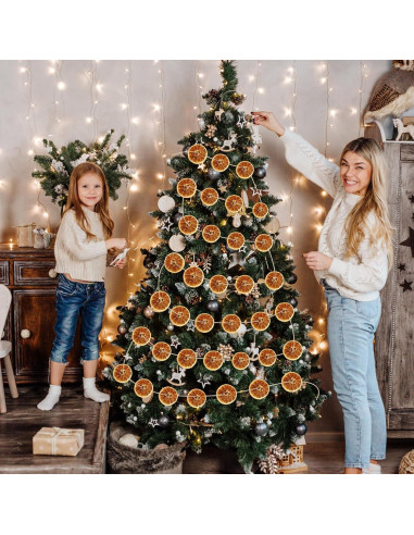 Kit de Guirnalda de Naranja Secas EYUNSTAR - Decoración Navideña DIY