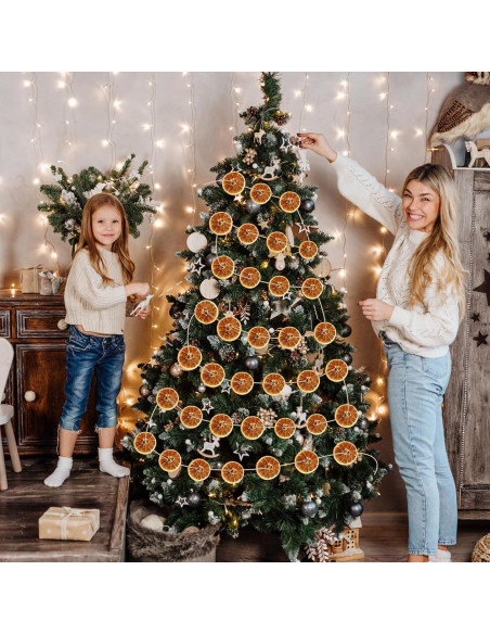 Kit de Guirnalda de Naranja Secas EYUNSTAR - Decoración Navideña DIY